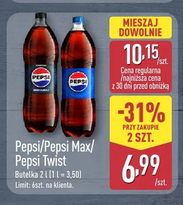 Napój gazowany Pepsi Twist promocja w Aldi
