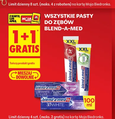 Pasty do zębów Blend-a-med promocja w Biedronka