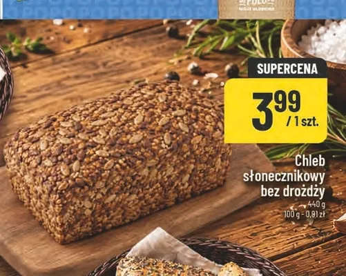 Chleb słonecznikowy bez drożdży POLOmarket promocja w POLOmarket