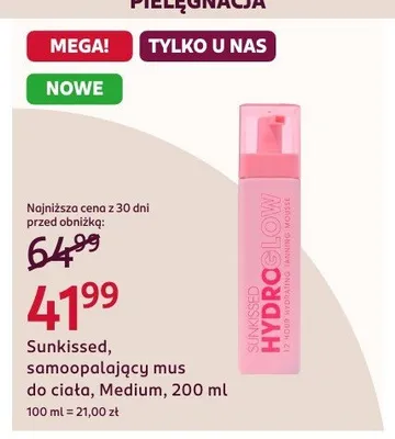 Samoopalający mus do ciała Sunkissed Medium promocja w Rossmann