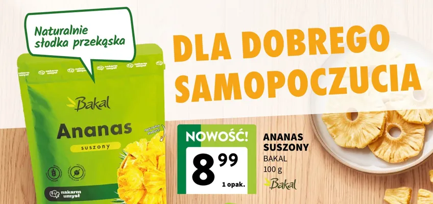 Ananas suszony Bakal promocja w Intermarche