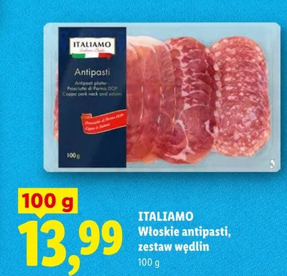 Włoskie antipasti zestaw wędlin ITALIAMO promocja w Lidl
