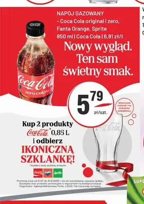 Napój gazowany Coca-Cola zero promocja w Sedal