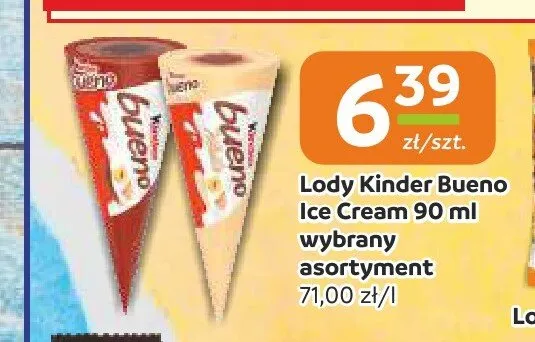Lody Kinder Bueno Ice Cream promocja w Społem Częstochowa