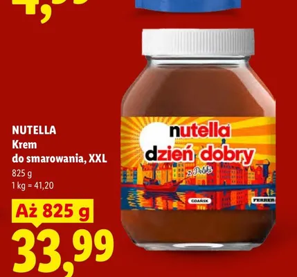 Krem do smarowania XXL Nutella promocja w Lidl