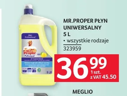 Płyn uniwersalny Mr. Proper 5 l promocja w Selgros