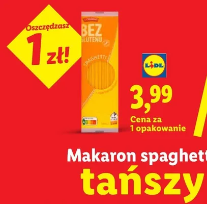 Makaron spaghetti bez glutenu Combino promocja w Lidl
