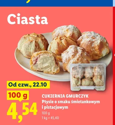 Ptysie o smaku śmietankowym Cukiernia Gmurczyk promocja w Lidl