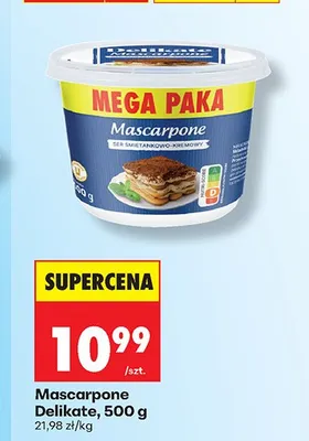 Mascarpone Delikate promocja w Biedronka