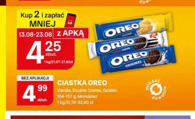 Ciastka Oreo Vanilla promocja w Chorten