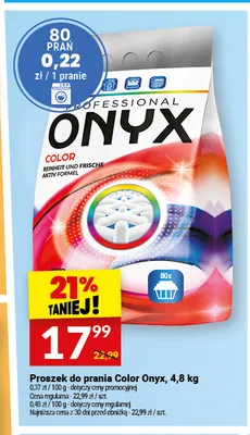 Proszek do prania Color Onyx promocja w Twój Market