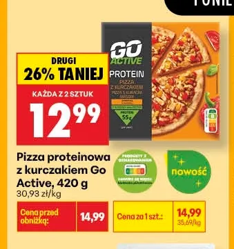 Pizza proteinowa z kurczakiem Go Active promocja w Biedronka