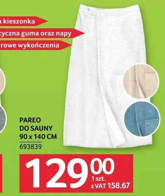 Pareo do sauny 90 x 140 cm promocja w Selgros