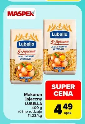 Makaron jajeczny Lubella promocja w Carrefour Market