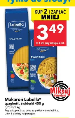 Makaron Lubella świderki promocja w LEWIATAN