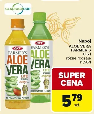 Napój Aloe Vera Farmer's różne rodzaje promocja w Carrefour Market