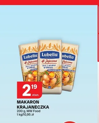 Makaron Krajaneczka Lubella promocja w Chorten