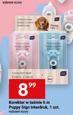 Korektor w taśmie Puppy Sign Interdruk promocja w Twój Market