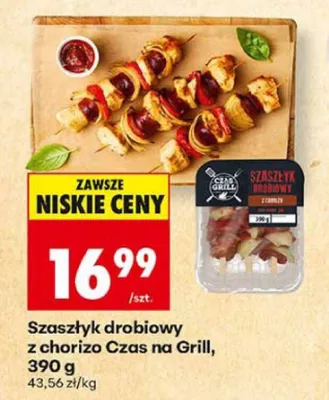 Szaszłyk drobiowy z chorizo Czas na Grill promocja w Biedronka