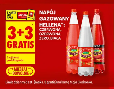 Napój gazowany Hellena czerwona zero promocja w Biedronka