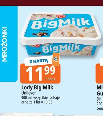 Lody Big Milk promocja w Leclerc
