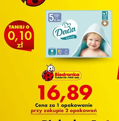 Pieluchy Dada Extra Soft 5 promocja w Biedronka