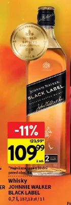 Whisky Johnnie Walker Black Label promocja w Intermarche