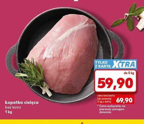 Łopatka cielęca bez kości promocja w Kaufland