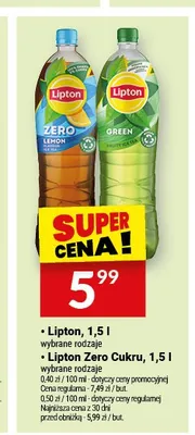 Herbata mrożona Lipton Zero Lemon promocja w Twój Market
