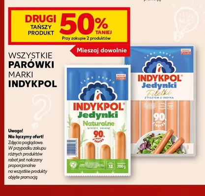 Parówki Jedynki Naturalne Indykpol promocja w Kaufland