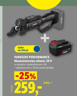 Akumulatorowy sekator Parkside Performance promocja w Lidl