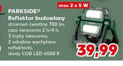 Reflektor budowlany PARKSIDE moc 2x5W promocja w Kaufland