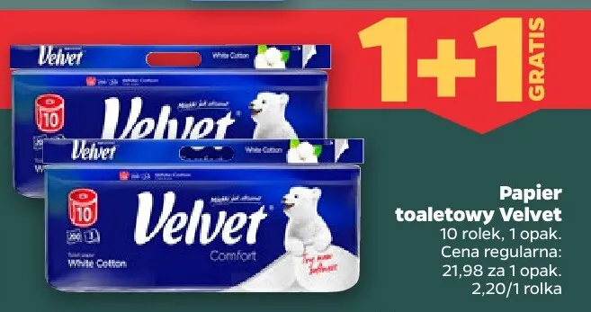Papier toaletowy komfort Velvet excellence promocja w Netto
