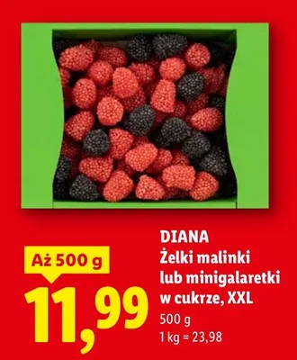 Żelki malinki lub minigalaretki w cukrze, XXL promocja w Lidl