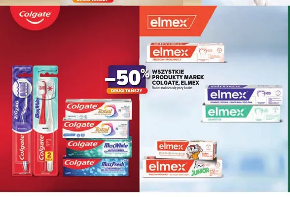 Produkty marek Colgate, Elmex promocja w Stokrotka