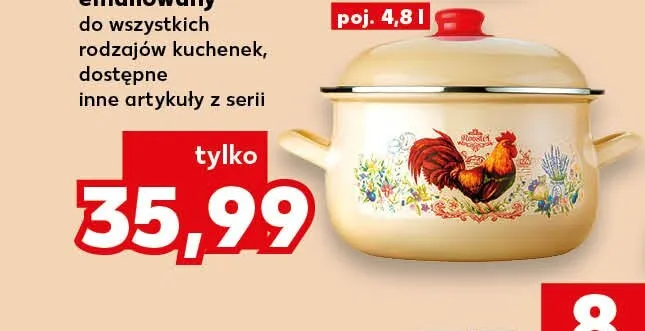 Garnek emaliowany 4,8 l Brio promocja w Kaufland