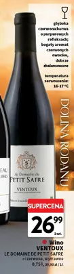 Wino czerwone Ventoux Le Domaine de Petit Safre promocja w Intermarche
