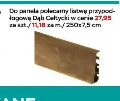 Listwa przypodłogowa Dąb Celtycki promocja w Abra Meble