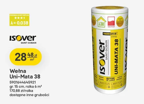 Wełna Uni-Mata 38 promocja w Castorama