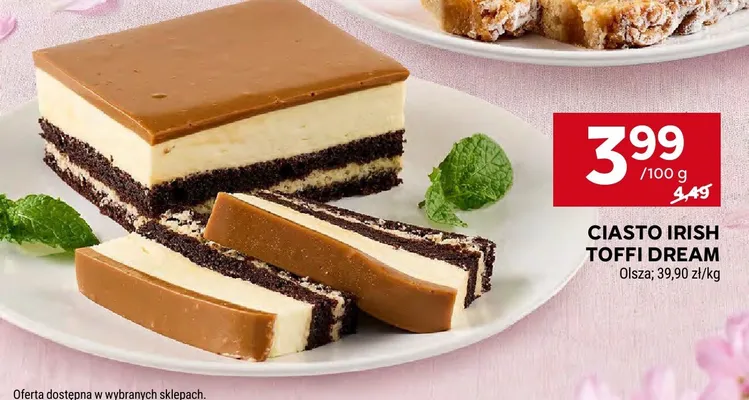 Ciasto Irish Toffi Dream Olsza promocja w Stokrotka