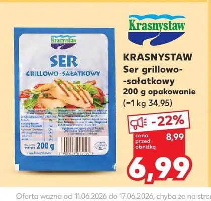 Ser grillowo-sałatkowy Krasnystaw promocja w Kaufland