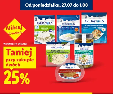 Ser owczo-kozi z ziołami Eridanous promocja w Lidl