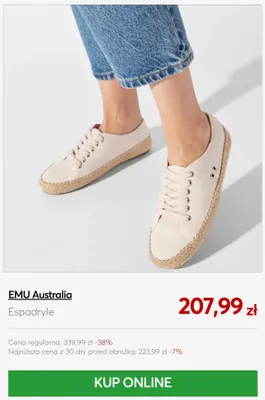 Espadryle EMU Australia promocja w eobuwie.pl