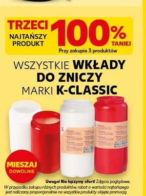 Wkłady do zniczy K-CLASSIC promocja w Kaufland