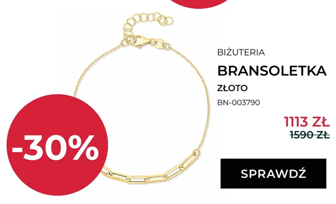 Bransoletka Briju złoto promocja w Briju