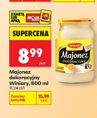 Majonez dekoracyjny Winiary promocja w Biedronka