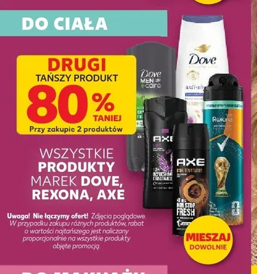Produkty do ciała Dove Rexona Axe promocja w Kaufland