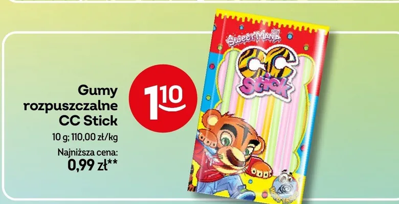 Gumy rozpuszczalne CC Stick promocja w Żabka