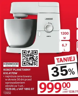 Robot planetarny Kenwood KVL4170W promocja w Selgros
