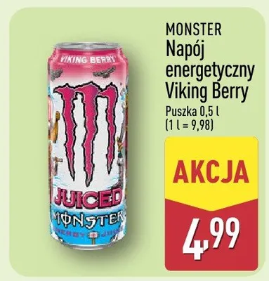 Napój energetyczny Viking Berry Puszka promocja w Aldi